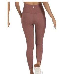 Vuori Rib Studio Leggings Mahogany‎ Brown High Rise Ribbed Waistband Yoga Pants